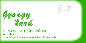 gyorgy mark business card